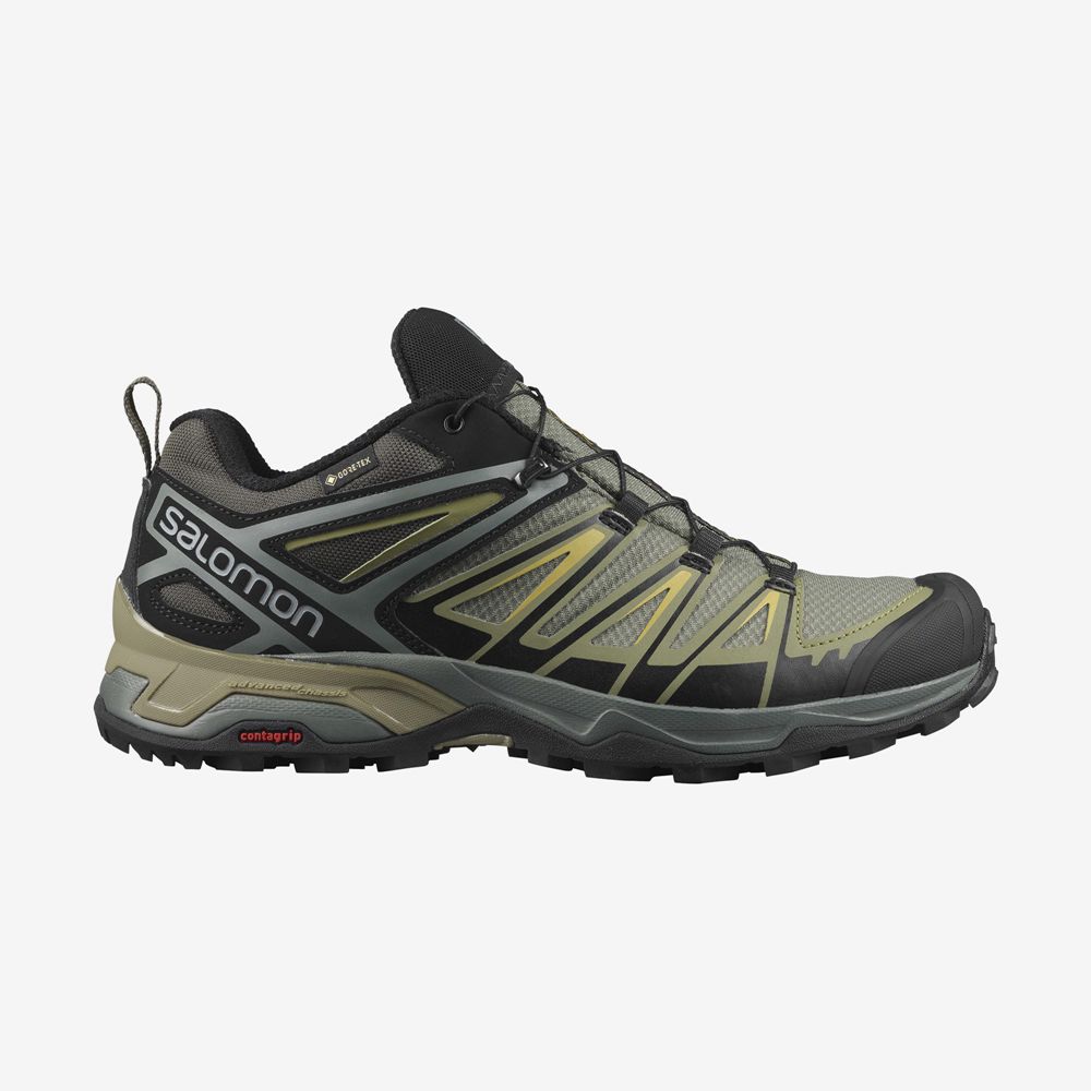 Salomon Singapore Mens Hiking Shoes - X ULTRA 3 GORE-TEX Gold | 18294-YWFN